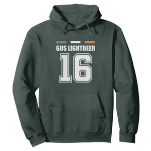 Funny Gus Lightbeer 16 Hoodie Ireland Irish Name St. Patricks Day Drinking Pub TS02 Dark Forest Green Print Your Wear