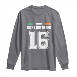 Funny Gus Lightbeer 16 Long Sleeve Shirt Ireland Irish Name St. Patricks Day Drinking Pub TS02 Charcoal Print Your Wear