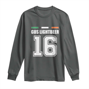 Funny Gus Lightbeer 16 Long Sleeve Shirt Ireland Irish Name St. Patricks Day Drinking Pub TS02 Dark Heather Print Your Wear