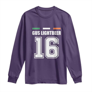 Funny Gus Lightbeer 16 Long Sleeve Shirt Ireland Irish Name St. Patricks Day Drinking Pub TS02 Purple Print Your Wear