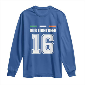 Funny Gus Lightbeer 16 Long Sleeve Shirt Ireland Irish Name St. Patricks Day Drinking Pub TS02 Royal Blue Print Your Wear