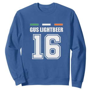 Funny Gus Lightbeer 16 Sweatshirt Ireland Irish Name St. Patricks Day Drinking Pub TS02 Royal Blue Print Your Wear
