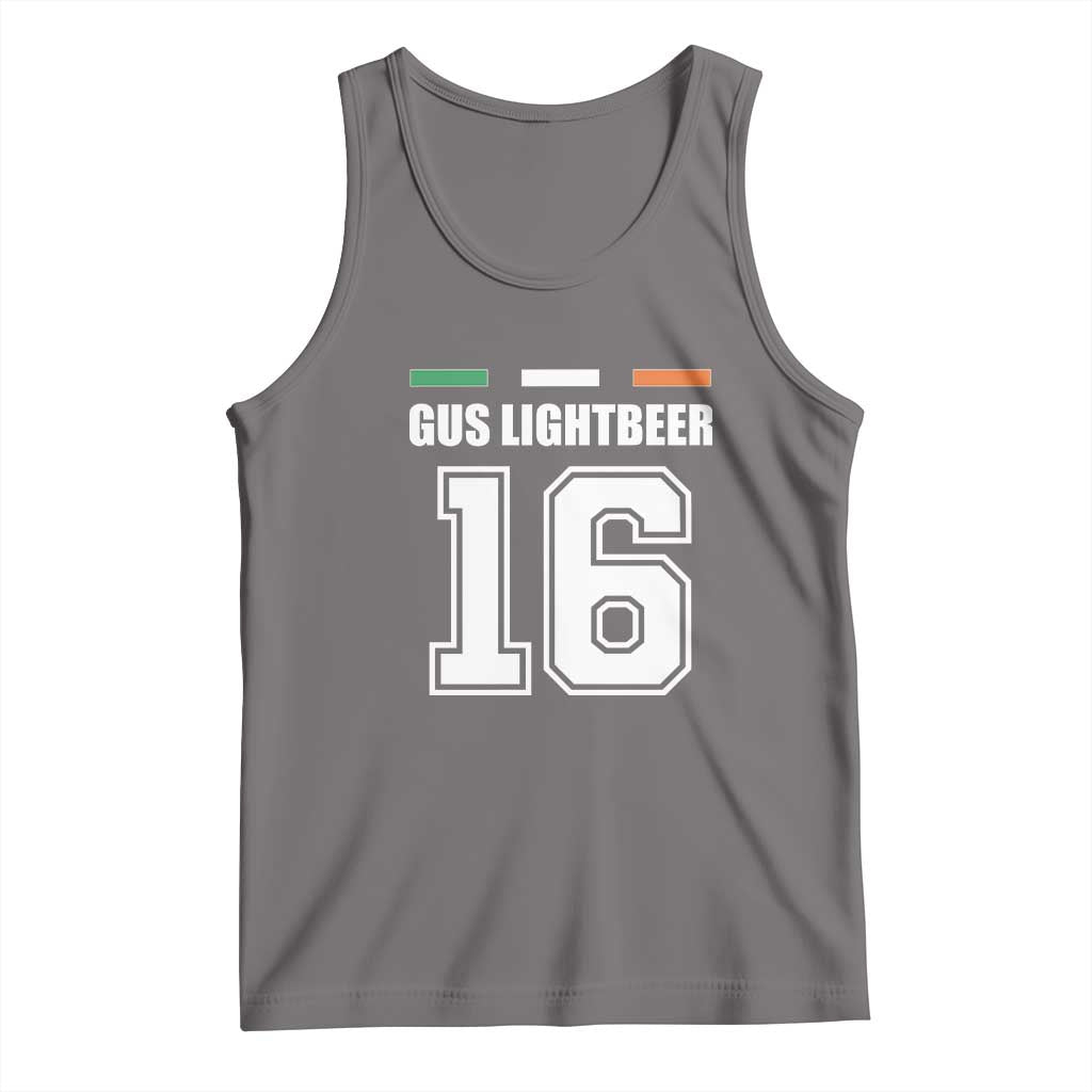 Funny Gus Lightbeer 16 Tank Top Ireland Irish Name St. Patricks Day Drinking Pub TS02 Deep Heather Print Your Wear