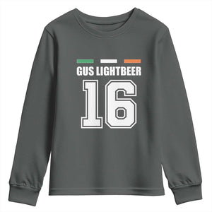 Funny Gus Lightbeer 16 Youth Sweatshirt Ireland Irish Name St. Patricks Day Drinking Pub TS02 Dark Heather Print Your Wear