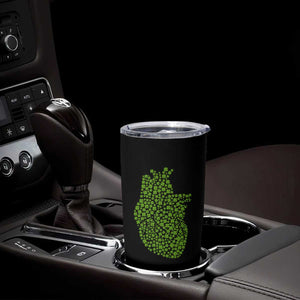 Lucky Shamrocks Heart Tumbler Cup Anatomical Anatomy St Patrick's Day TS02 Print Your Wear