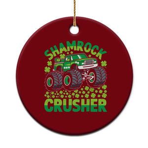 Funny Shamrock Crusher Monster Truck Ceramic Ornament Happy St Patricks Day Boys TS02 1pc Red Print Your Wear