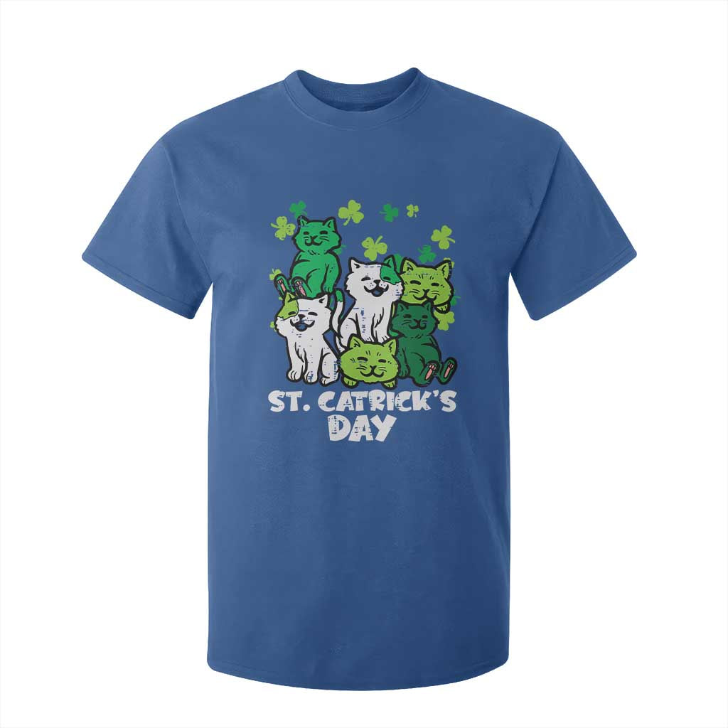 Cute St Catricks Day T Shirt For Kid St Patricks Cats Saint Pattys Cat Lover TS02 Royal Blue Print Your Wear