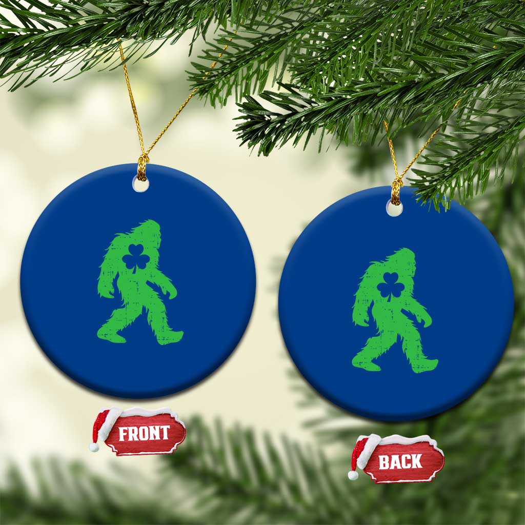 St Patricks Day Bigfoot Ceramic Ornament Sasquatch Lucky Shamrock TS02 1pc Blue Print Your Wear