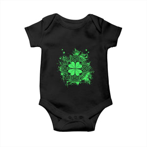 Celtic Knot Irish Shamrock Baby Onesie St Patricks Day TS02 Black Print Your Wear