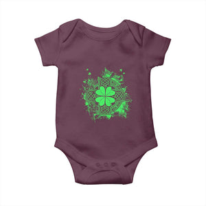 Celtic Knot Irish Shamrock Baby Onesie St Patricks Day TS02 Maroon Print Your Wear
