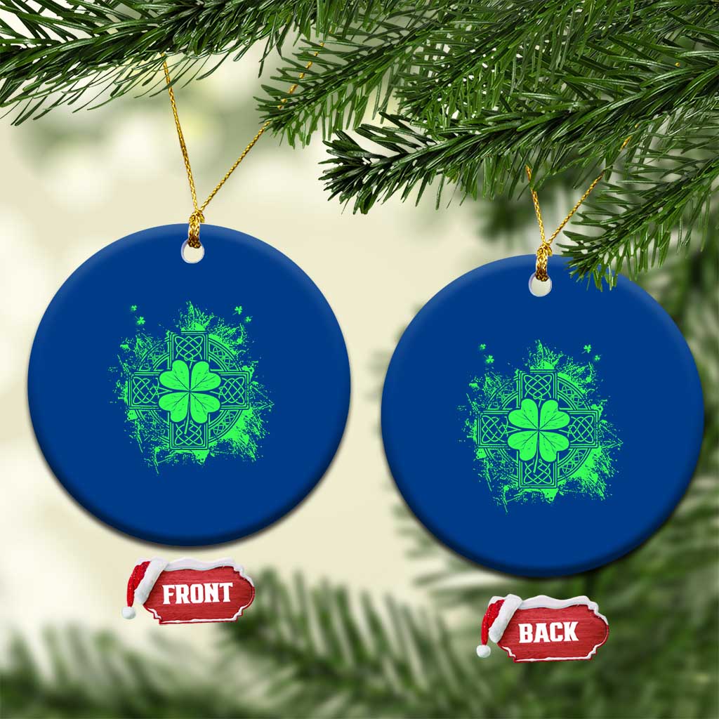 Celtic Knot Irish Shamrock Ceramic Ornament St Patricks Day TS02 1pc Blue Print Your Wear