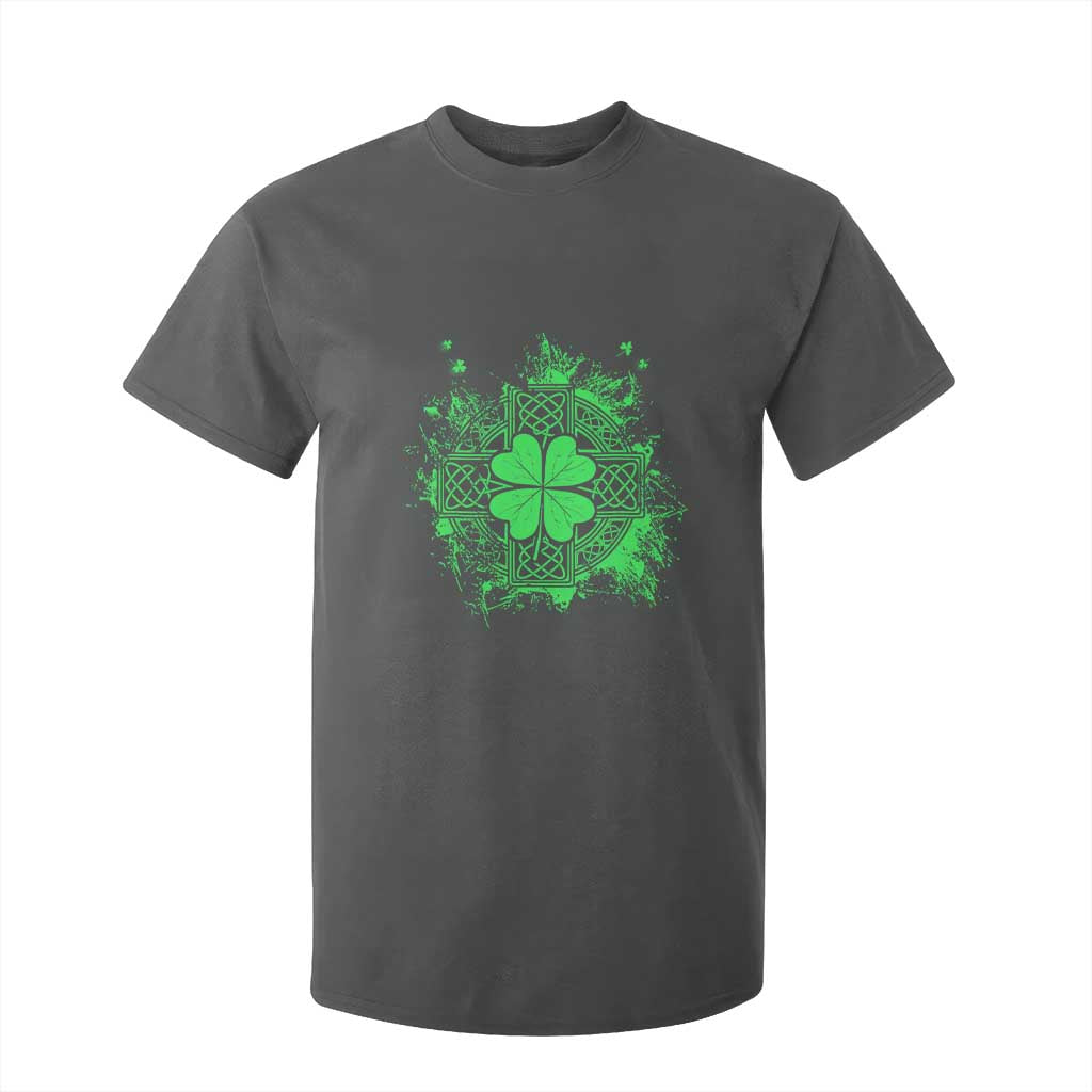 Celtic Knot Irish Shamrock T Shirt For Kid St Patricks Day TS02 Dark Heather Print Your Wear
