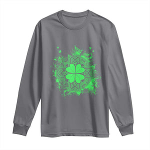 Celtic Knot Irish Shamrock Long Sleeve Shirt St Patricks Day TS02 Charcoal Print Your Wear