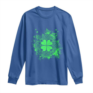 Celtic Knot Irish Shamrock Long Sleeve Shirt St Patricks Day TS02 Royal Blue Print Your Wear