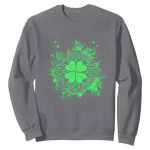 Celtic Knot Irish Shamrock Sweatshirt St Patricks Day TS02 Charcoal Print Your Wear