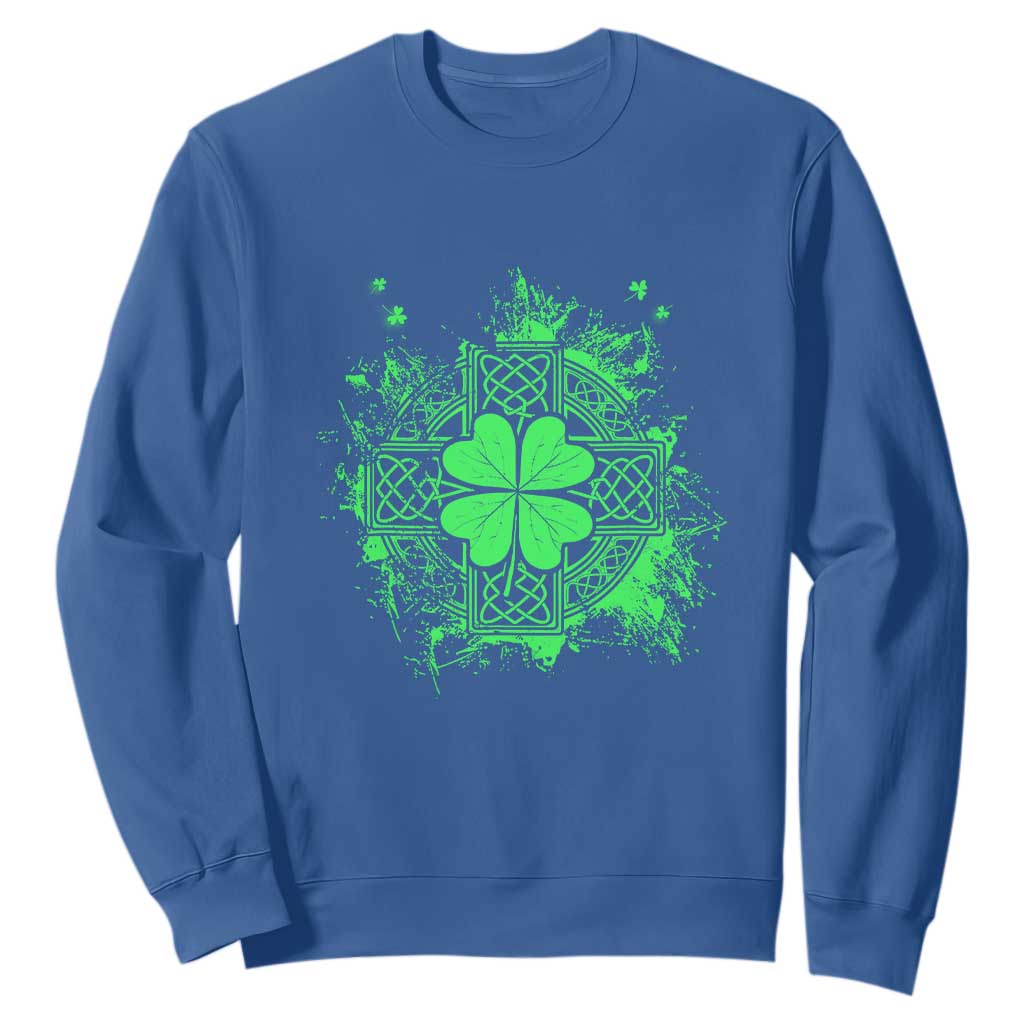 Celtic Knot Irish Shamrock Sweatshirt St Patricks Day TS02 Royal Blue Print Your Wear