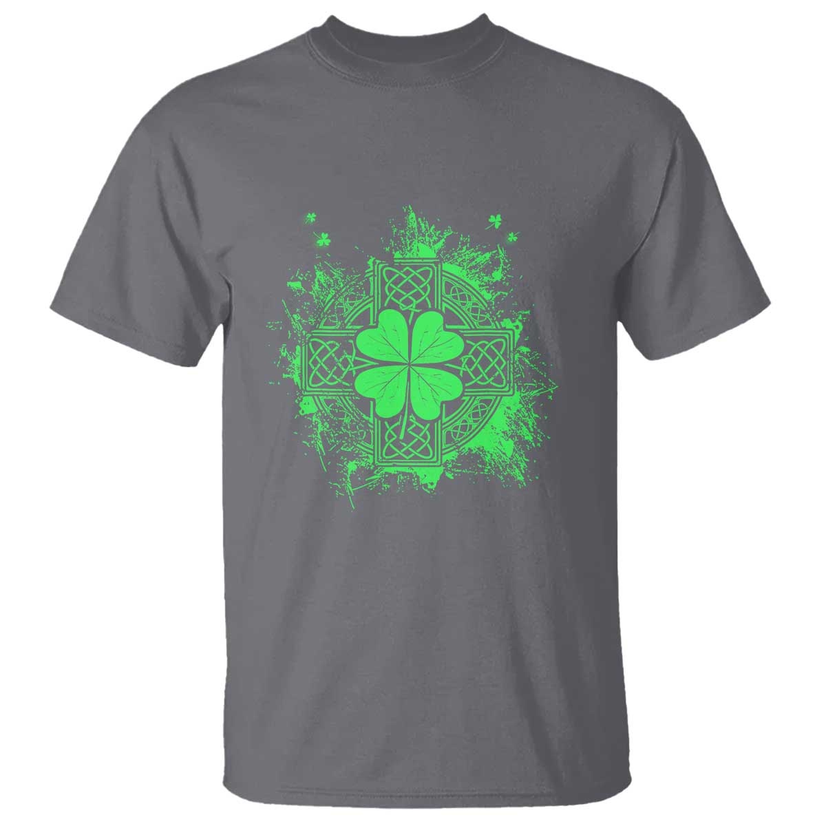 Celtic Knot Irish Shamrock T Shirt St Patricks Day TS02 Charcoal Print Your Wear