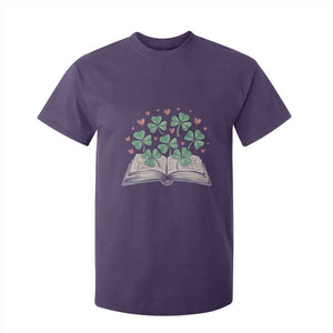 St Patricks Day Book Lover T Shirt For Kid Librarian Core Lucky Shamrocks TS02 Purple Print Your Wear