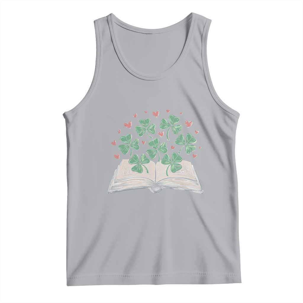 St Patricks Day Book Lover Tank Top Librarian Core Lucky Shamrocks TS02 Athletic Heather Print Your Wear