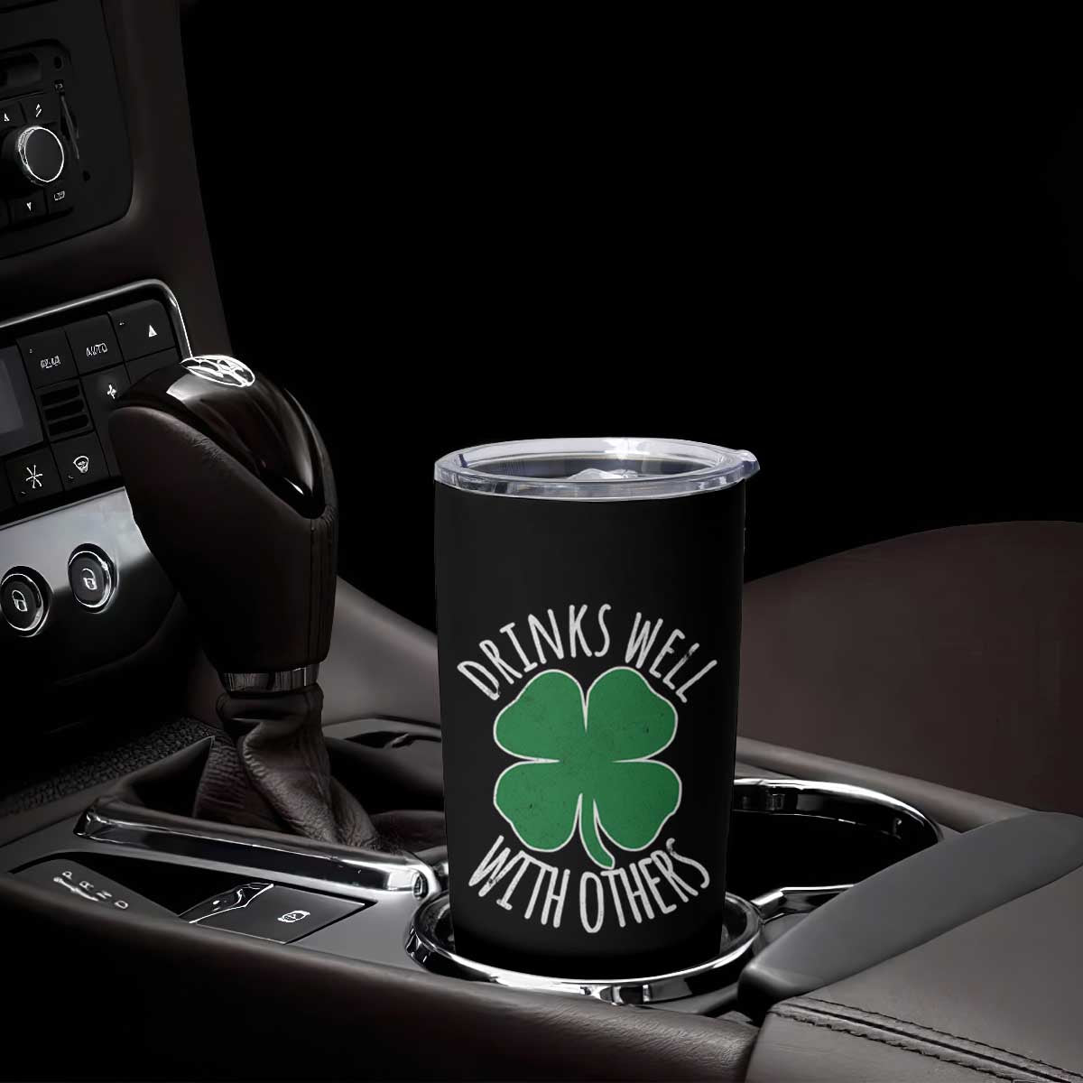 Funny St Patricks Day Drinking Tumbler Cup Drinks Well With Others Drunk Beer Lucky Shamrock TS02 Print Your Wear