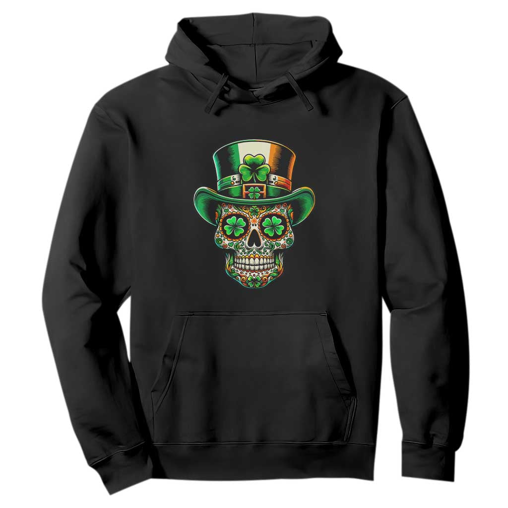 San Patties Irish Sugar Skull Hoodie St Patricks Day Of The Dead TS02 Black Print Your Wear