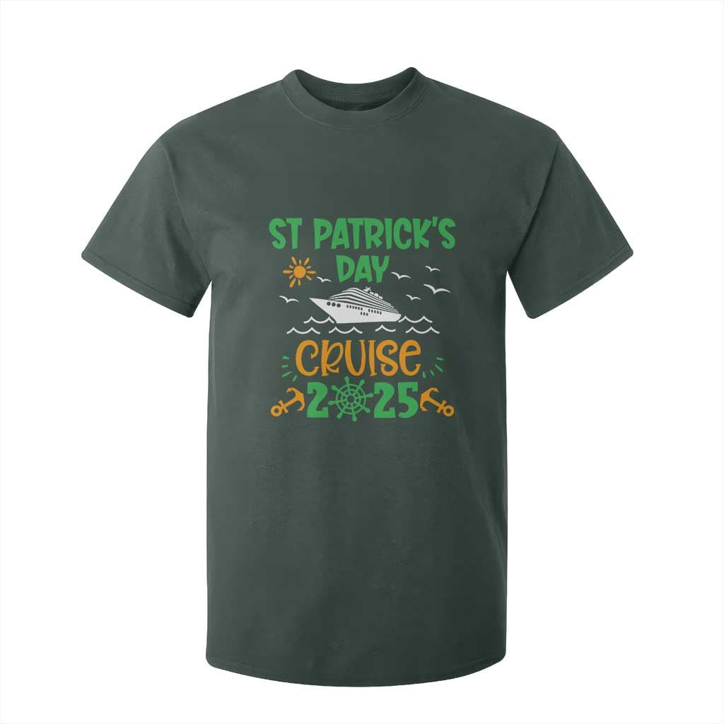 St Patricks Day Cruise Squad 2025 Matching Family T Shirt For Kid TS02 Dark Forest Green Print Your Wear