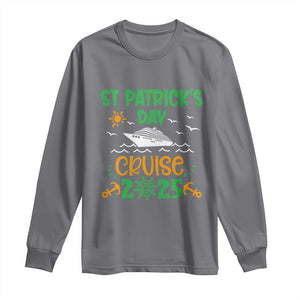 St Patricks Day Cruise Squad 2025 Matching Family Long Sleeve Shirt TS02 Charcoal Print Your Wear