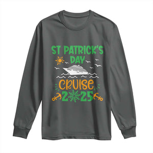 St Patricks Day Cruise Squad 2025 Matching Family Long Sleeve Shirt TS02 Dark Heather Print Your Wear