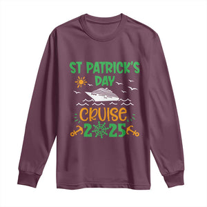 St Patricks Day Cruise Squad 2025 Matching Family Long Sleeve Shirt TS02 Maroon Print Your Wear