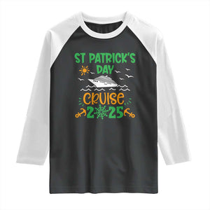 St Patricks Day Cruise Squad 2025 Matching Family Raglan Shirt TS02 Black White Print Your Wear