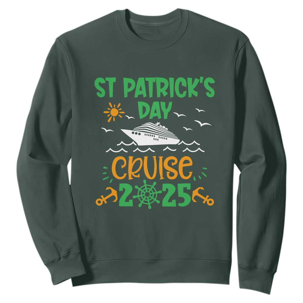 St Patricks Day Cruise Squad 2025 Matching Family Sweatshirt TS02 Dark Forest Green Print Your Wear