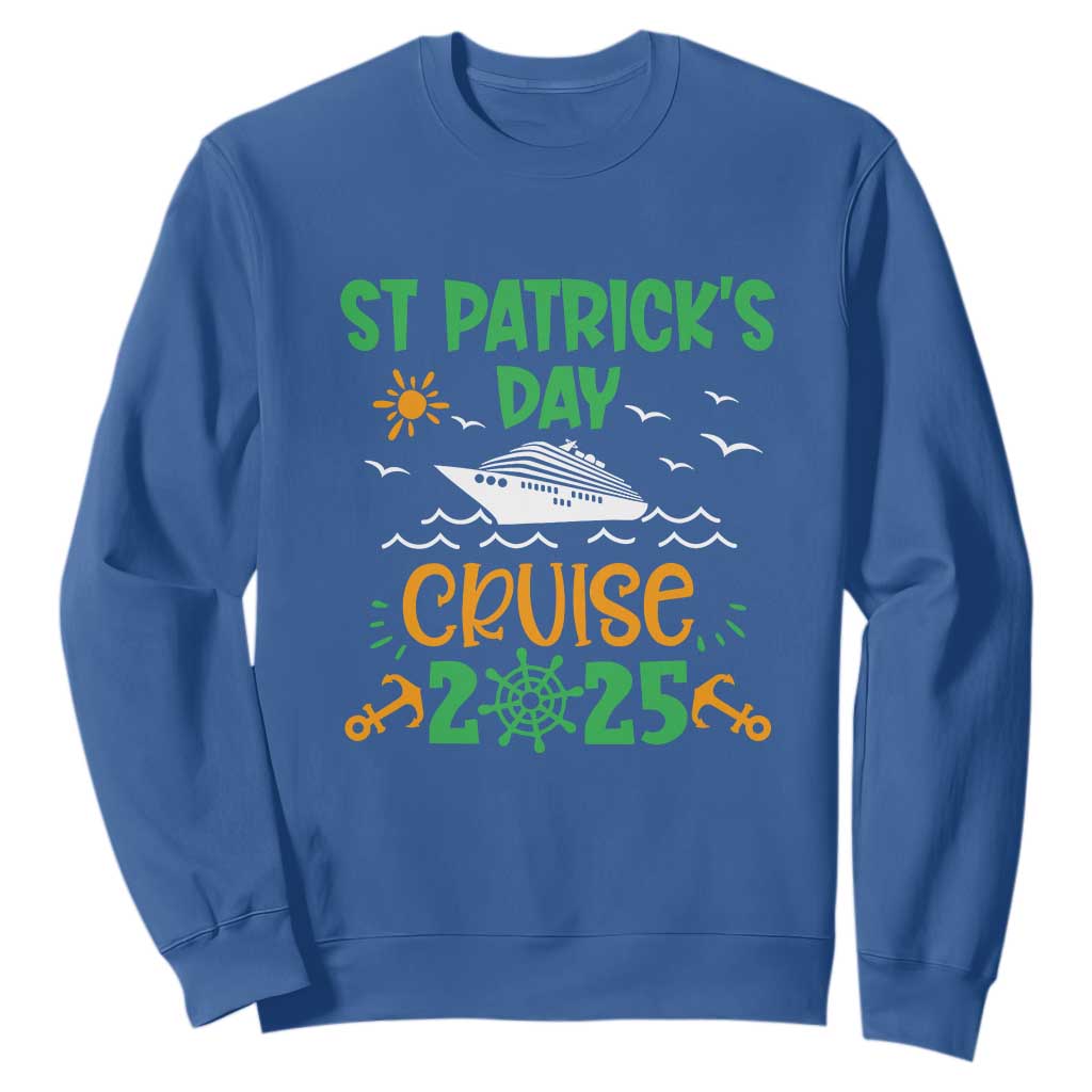 St Patricks Day Cruise Squad 2025 Matching Family Sweatshirt TS02 Royal Blue Print Your Wear