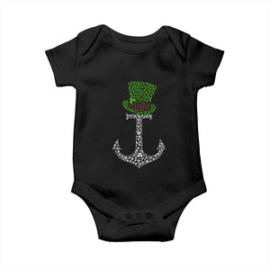 Lucky Shamrock Anchor Baby Onesie Leprechaun Cruise Squad St. Patrick's Day TS02 Black Print Your Wear