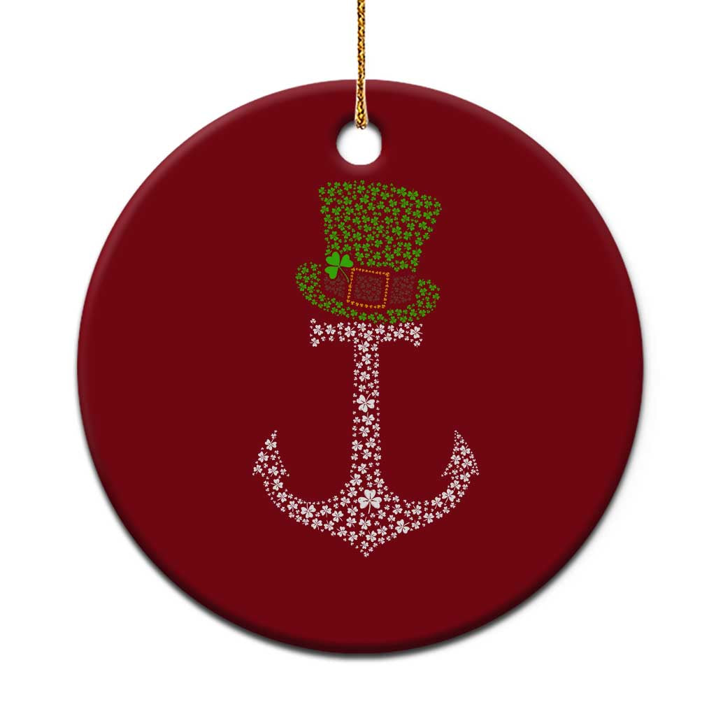 Lucky Shamrock Anchor Ceramic Ornament Leprechaun Cruise Squad St. Patrick's Day TS02 1pc Red Print Your Wear