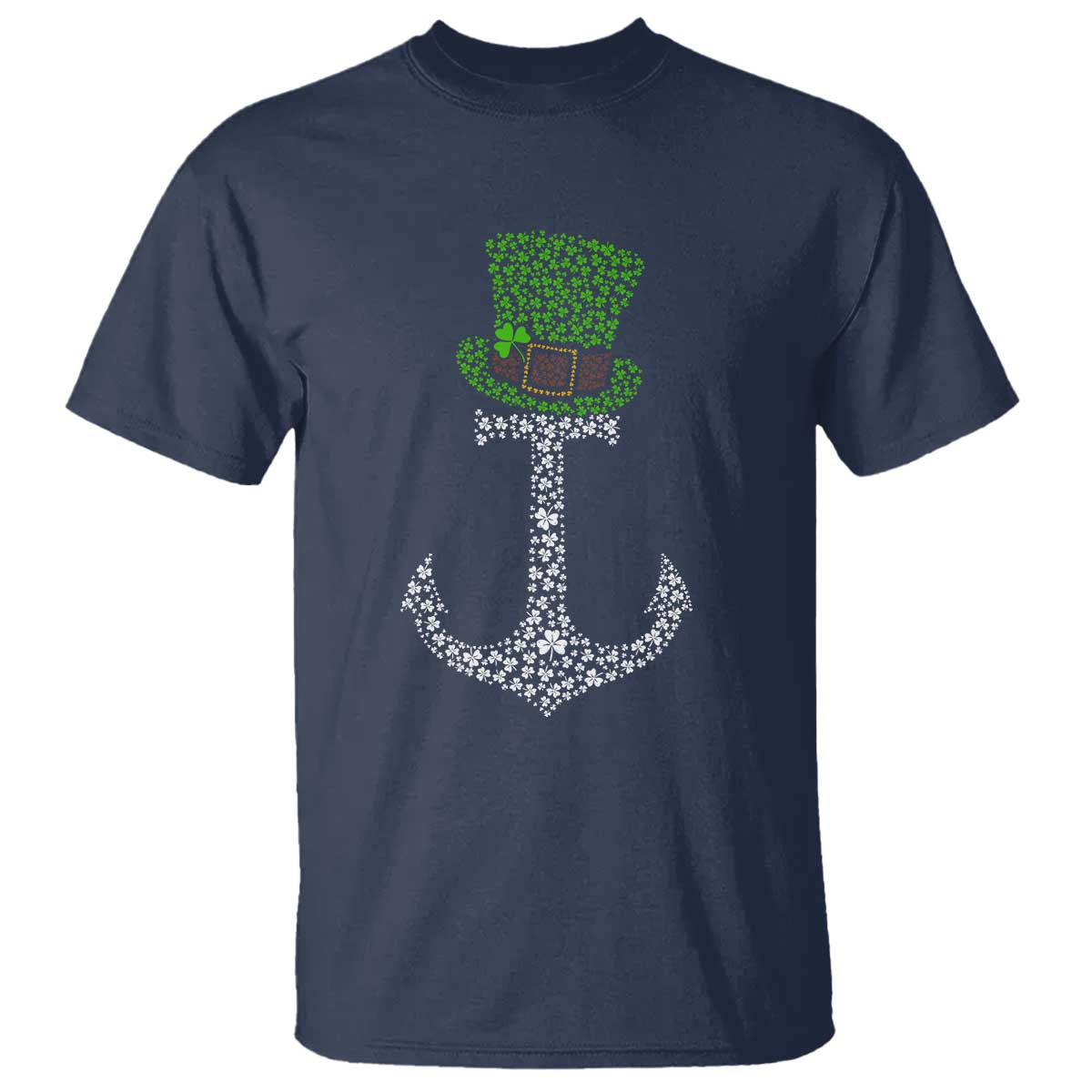 Lucky Shamrock Anchor T Shirt Leprechaun Cruise Squad St. Patrick's Day TS02 Navy Print Your Wear
