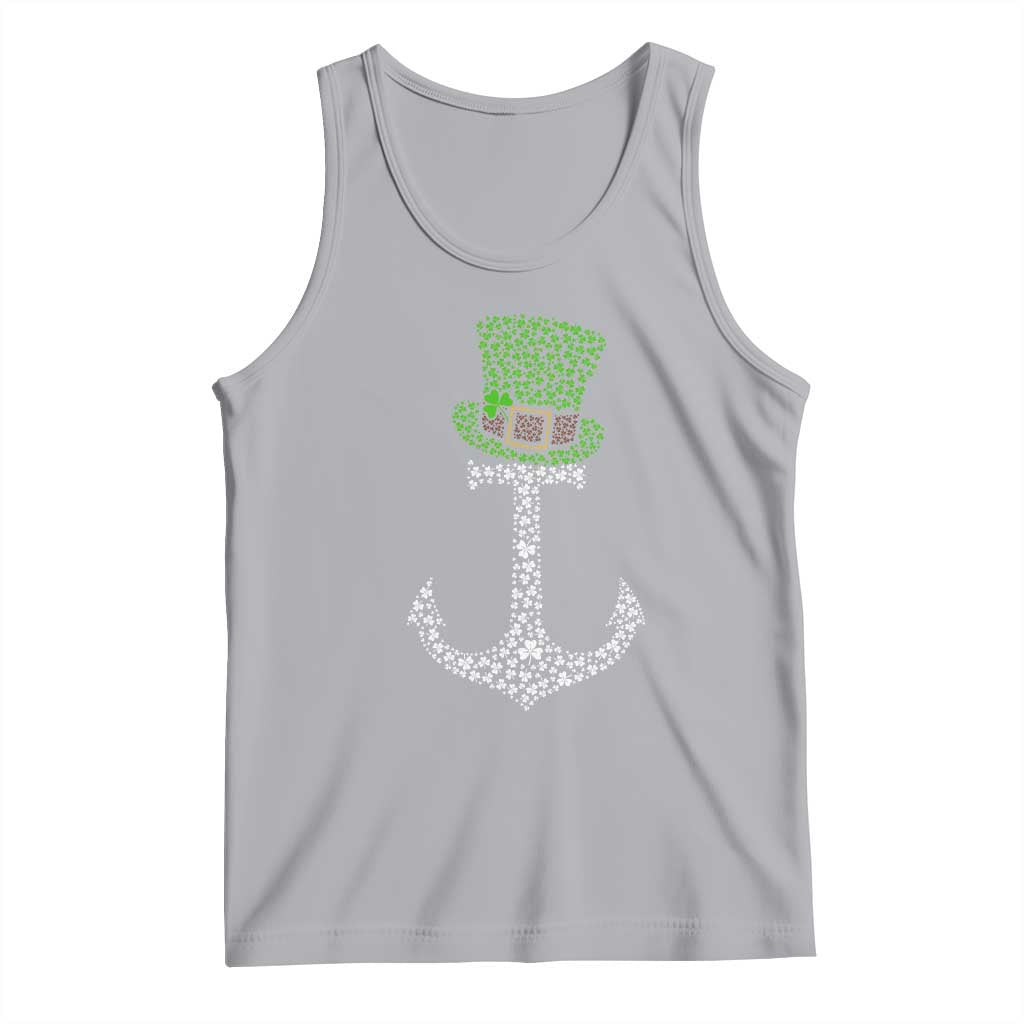 Lucky Shamrock Anchor Tank Top Leprechaun Cruise Squad St. Patrick's Day TS02 Athletic Heather Print Your Wear