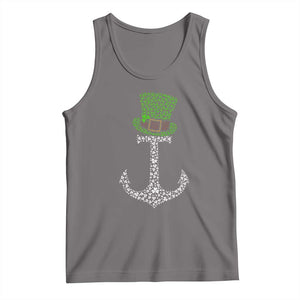Lucky Shamrock Anchor Tank Top Leprechaun Cruise Squad St. Patrick's Day TS02 Deep Heather Print Your Wear