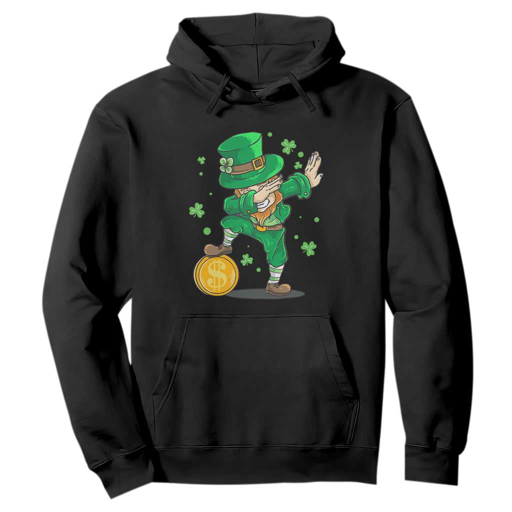 Cute Dabbing Leprechaun Hoodie Funny St Patricks Day TS02 Black Print Your Wear