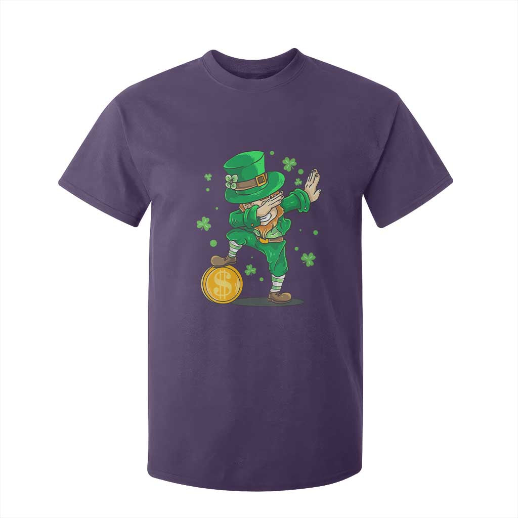 Cute Dabbing Leprechaun T Shirt For Kid Funny St Patricks Day TS02 Purple Print Your Wear