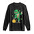 Cute Dabbing Leprechaun Long Sleeve Shirt Funny St Patricks Day TS02 Black Print Your Wear