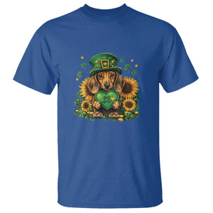 Cute Dachshund Leprechaun T Shirt Shamrock St. Patrick's Day Dog Lover TS02 Royal Blue Print Your Wear