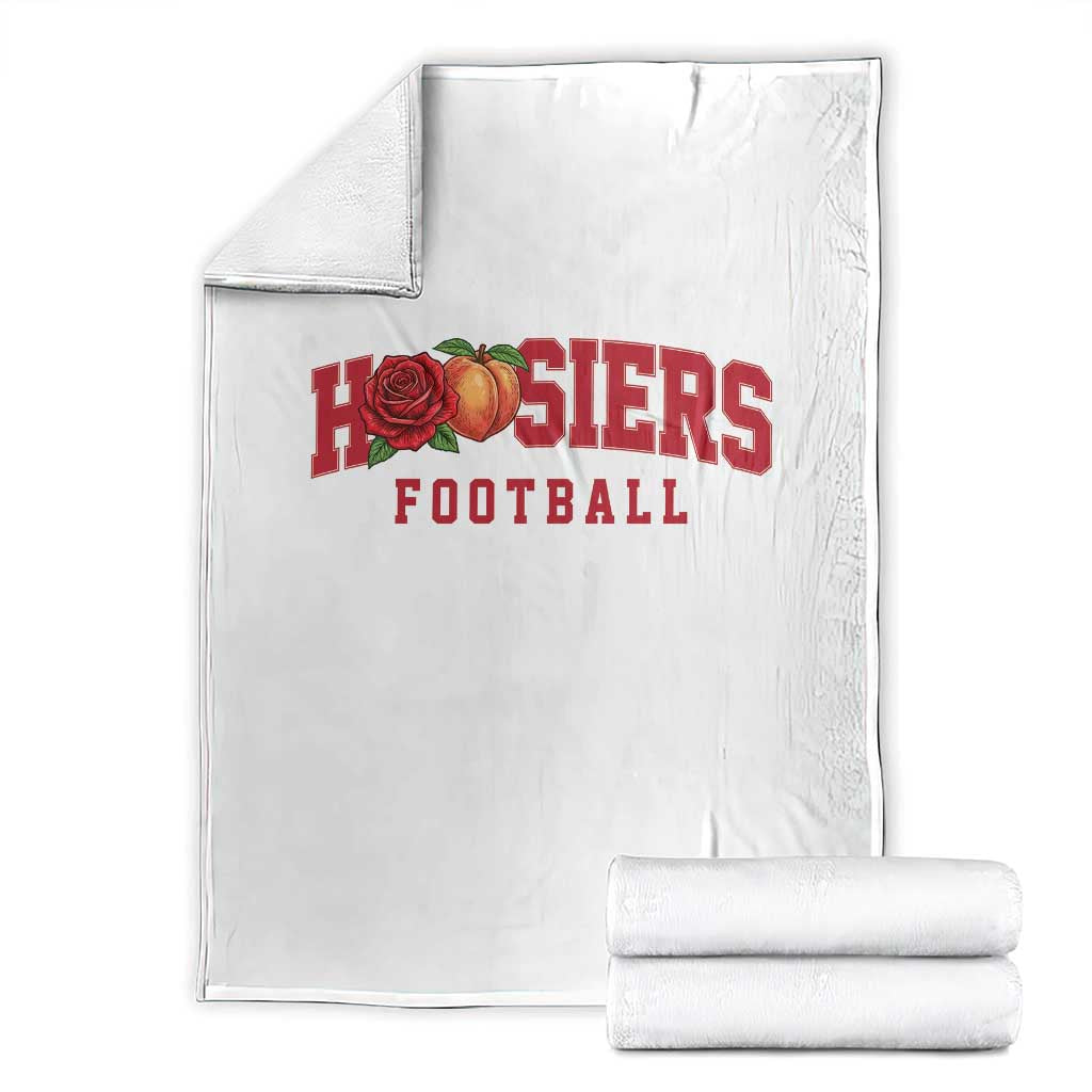 Hoosier State Pride Indiana Rose and Peach Throw Blanket Game Day Sports Pride TS02 White Print Your Wear