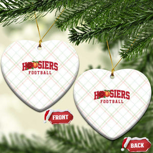 Hoosier State Pride Indiana Rose and Peach Ceramic Ornament Game Day Sports Pride TS02 Print Your Wear