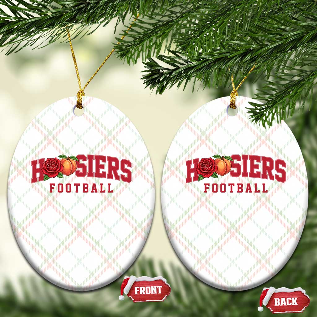 Hoosier State Pride Indiana Rose and Peach Ceramic Ornament Game Day Sports Pride TS02 Print Your Wear