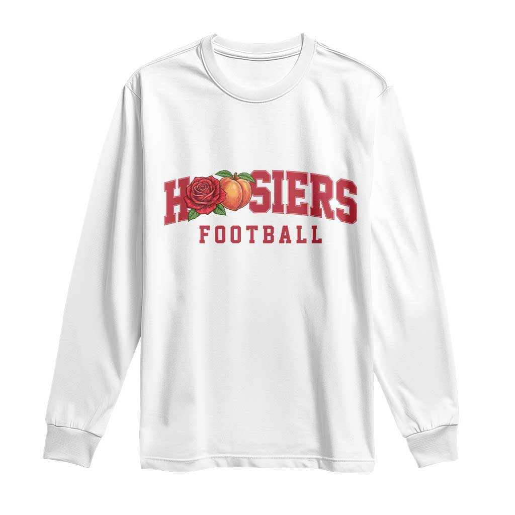 Hoosier State Pride Indiana Rose and Peach Long Sleeve Shirt Game Day Sports Pride TS02 White Print Your Wear