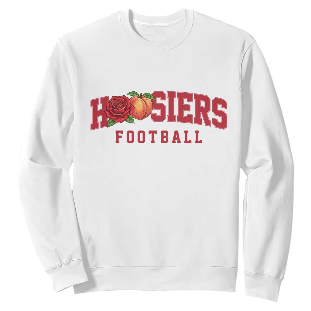 Hoosier State Pride Indiana Rose and Peach Sweatshirt Game Day Sports Pride TS02 White Print Your Wear