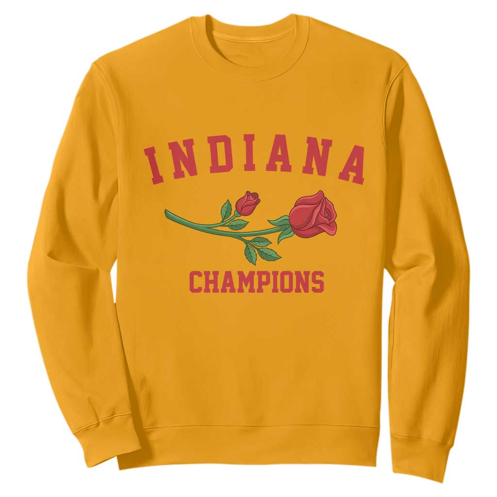 Indiana Champions Rose Hoosier State Graphic Sweatshirt Game Day Sports Pride TS02 Gold Print Your Wear