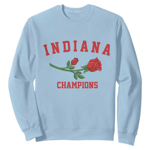 Indiana Champions Rose Hoosier State Graphic Sweatshirt Game Day Sports Pride TS02 Light Blue Print Your Wear