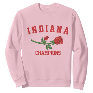 Indiana Champions Rose Hoosier State Graphic Sweatshirt Game Day Sports Pride TS02 Light Pink Print Your Wear