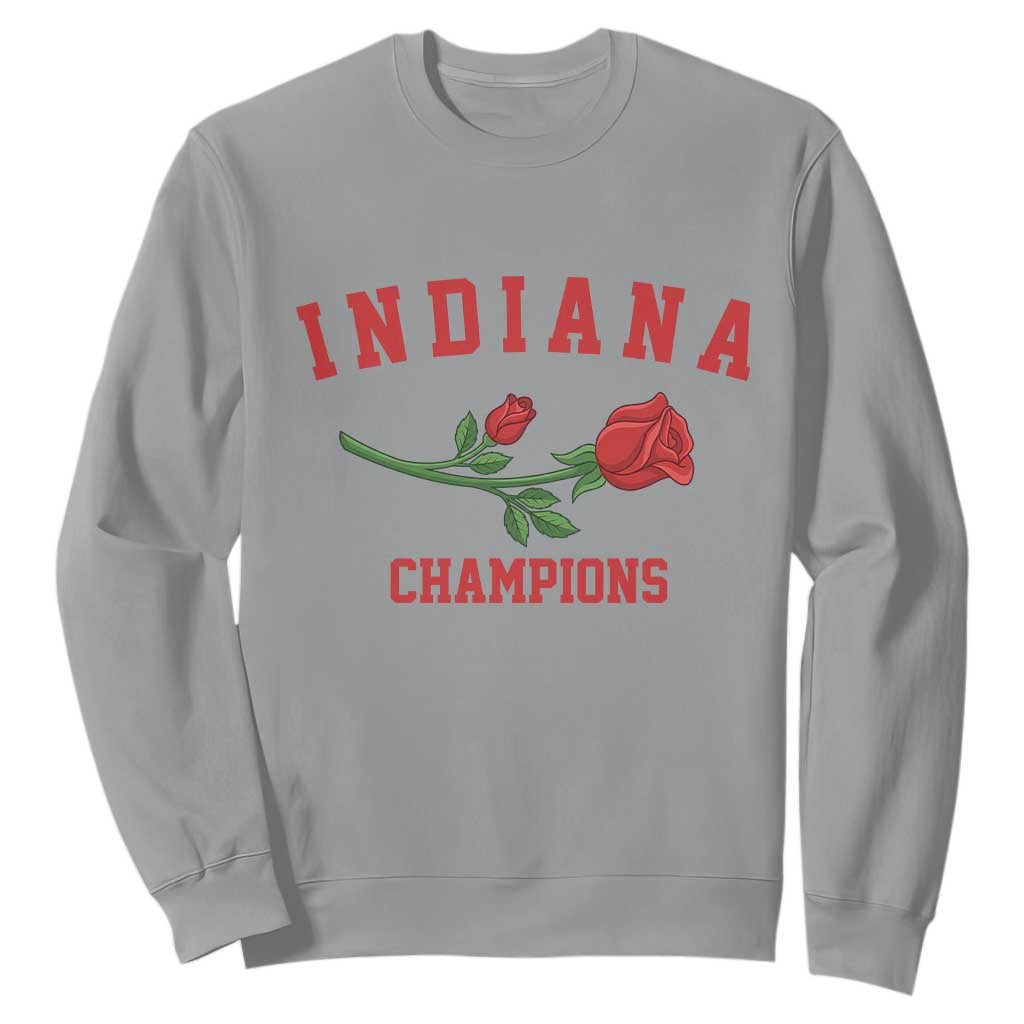 Indiana Champions Rose Hoosier State Graphic Sweatshirt Game Day Sports Pride TS02 Sport Gray Print Your Wear